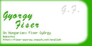 gyorgy fiser business card