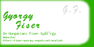 gyorgy fiser business card